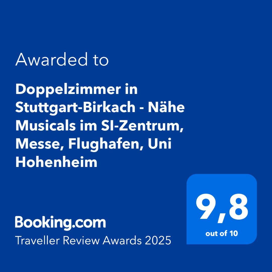 Doppelzimmer In Stuttgart-Birkach - Naehe Musicals Im Si-Zentrum, Messe, Flughafen, Uni Hohenheim 외부 사진